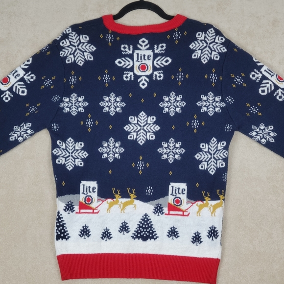 Miller Light Ugly Christmas Sweater Size Small - Picture 15 of 16
